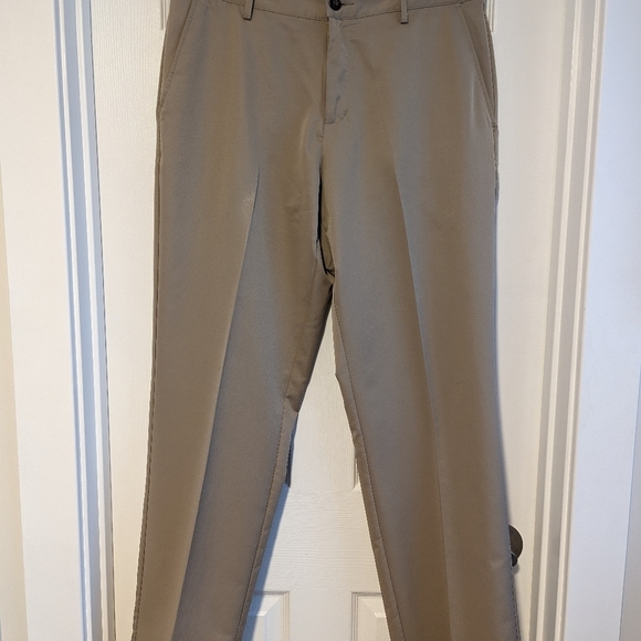 Adidas ClimaLite Golf Men's‎ 34 x 32 Tan Flat Front Chino Pants - Picture 4 of 5